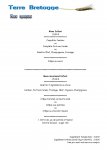 Carte des menus - Page 1 - Crêperie Terre Bretonne à Blagnac (Toulouse - 31) {JPEG}